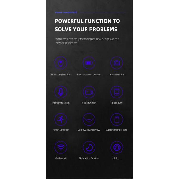 HD 1080p 2K Wifi Video Doorbells Wireless Camera Rechargeable Ring Doorbell