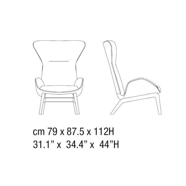 Fabric Casamania Horm SOHO Arm Chair , Solid Black Ash Casamania Chair