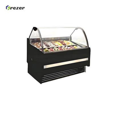 R404 Ice Cream Display Refrigerator Horizontal Small Display Freezer For Ice Cream