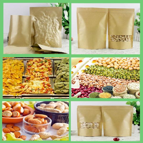 0.14 мм толщины экологически чистый бумажный пакет Kraft с алюминиевой фольгой и гравировкой