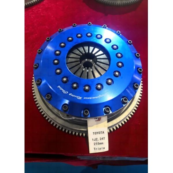 Triple Disc Racing Clutch Kits Fit Honda 1JZ 24T Dark Blue 215mm Friction Plate