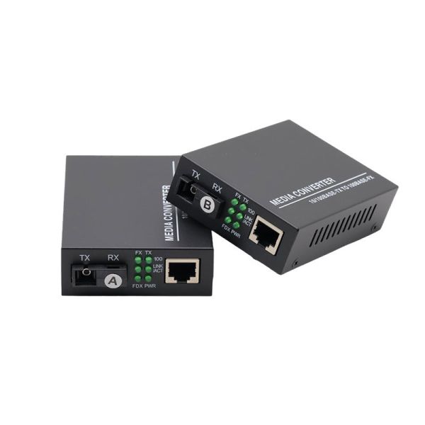 Fiber Ethernet 100Mbps Media Converter 1 SC Fiber 1 RJ45 Port