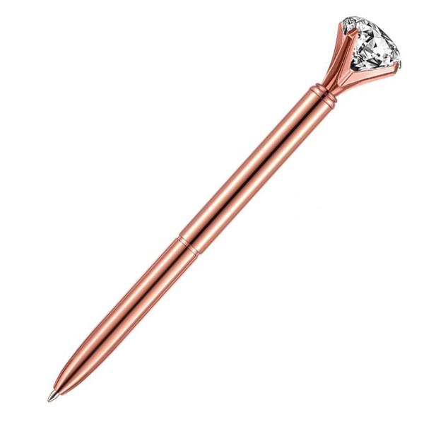 Caneta Esferográfica de Cristal de Diamante Personalizada para Presente 2.5g 0.35mm Largura de Escrita