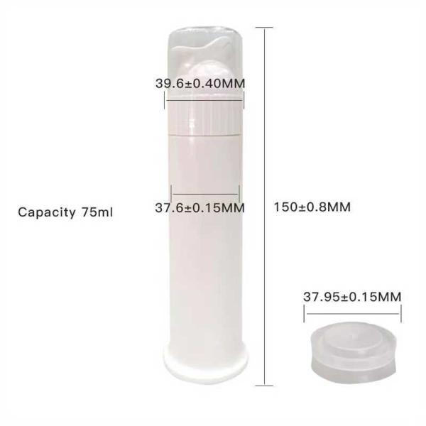 Eco-Friendly 100ml PP Plastic Airless Toothpaste Pump Customizable