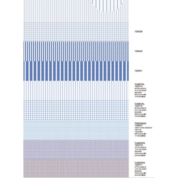 Classic Cotton Silk Fashion Fabric Swatches 200×100 104gsm 57/58 Inch Width