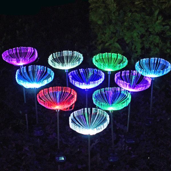 Solar optical fiber jellyfish Lights Outdoor Lawn Park Decoration Lamp LED