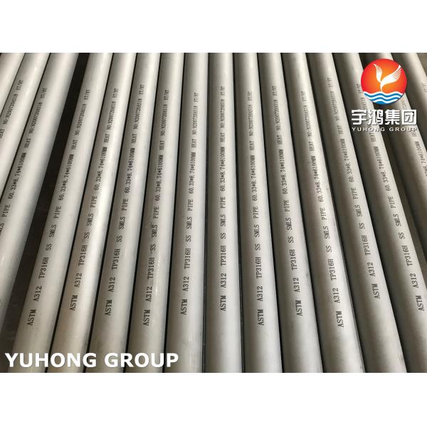 ASTM A312 TP316H, UNS S31609 Stainless Steel Seamless Pipe For Oil And Gas Plant