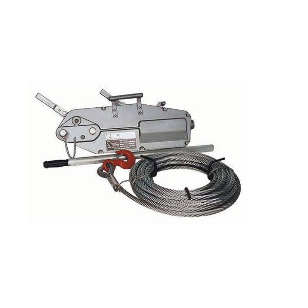 0.8-5.4T Manual Tirfor Cable Puller Winch with 20m Wire Rope for Construction and Lifting