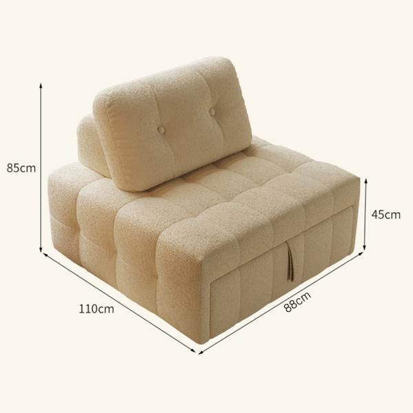 Convertible Folding Sofa Bed Sleeper Chair with Pillow for Living Room Home Office Apartment Single Size