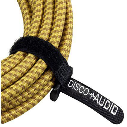 10 Foot Guitar Instrument Cable 1/4 Inch TS to 1/4 Inch TS 10-FT Brown Yellow Tweed Cloth Jacket