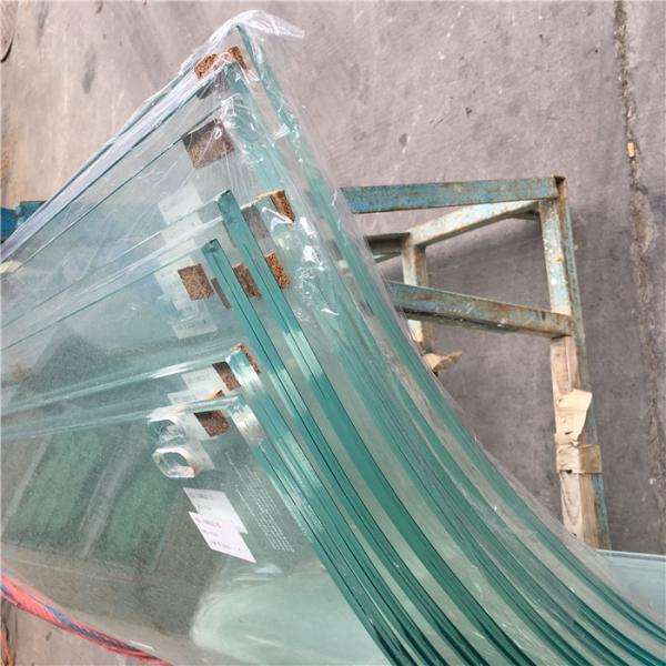 Curved Glass Balustrade Decorative Tempered Glass High Temperature 15mm Toughened Glass For Shopping Mall / Office Building