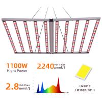 0-10V Dimmable UV IR LED Grow Lights 1100W resistente à água 3 canais Full Spectrum LED Panel Light