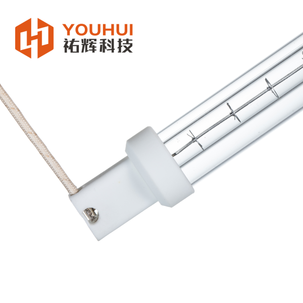 High Efficiency Gold Coated Quartz Heating Element Halogen Infrared Lamp with 1s Response Time and 1100-2600°C Filament Temperature