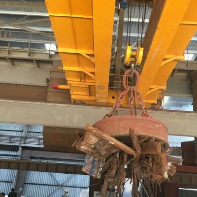 Ground Control 5 Ton Double Beam Eot Crane With Electric Magnet