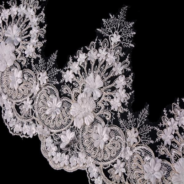 Handmade отделка шнурка нейлона 80%/отделка шнурка гипюра связали с шариками