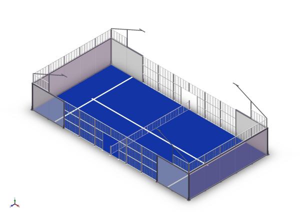 Panoramic Padel Court With Reinforced Structure For Enhanced Durability And Longevity