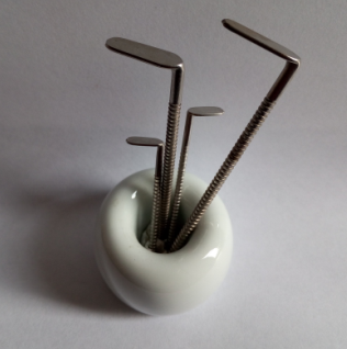 L de ángulo recto cabeza Ring Shank Nails inoxidable/clavos deformados de la caña