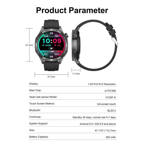 G55 Smartwatch Watch 1.45