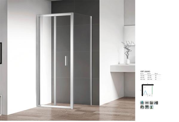 Customizable Sliding Square Tempered Glass Shower Cabin Shower Enclosure