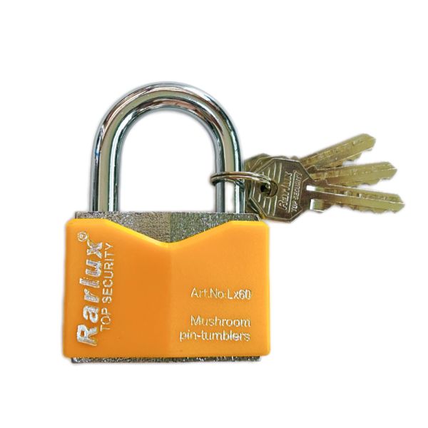 Hot Selling Wholesale China Padlock  Plastic Cover Rhombic Type Iron Padlock