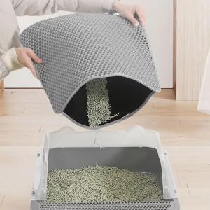 Premium Honeycomb Litter Catcher - Waterproof Bottom Layer