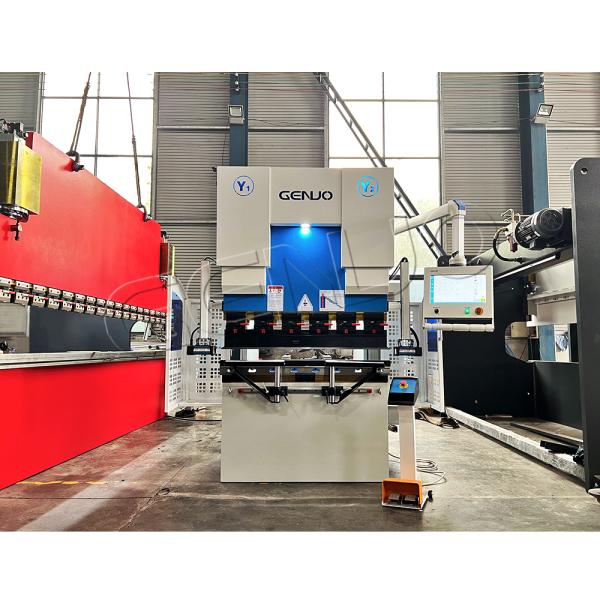 CNC Bender Machine Motorized Crowning 40-400T Press Brake with GENUO ETC-16 CNC Control and Semi-Automatic Back Gauge