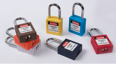 38 Mm Shackle Safety Lockout Padlocks , ABS Material Safety Padlock