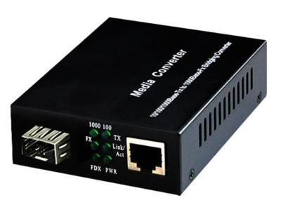 10/100/1000Mbps POE Fiber Media Converter , Fiber To Copper Media Converter With POE