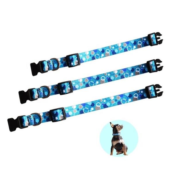 C606 Wholesale Luxury Pattern Adjustable Floral Nylon Decorative Dog Products Custom Logo Dog Collar