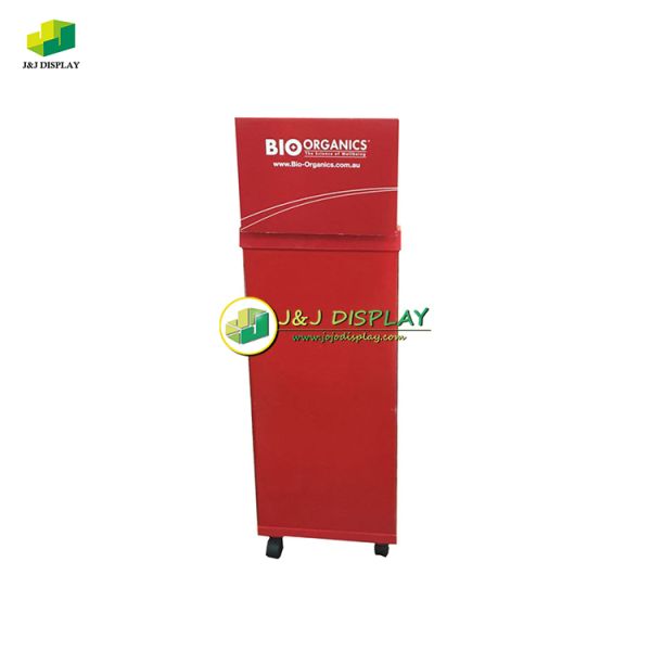Health Care Cardboard Dump Bins Tiered Pharmacy POS Floor Display Stand