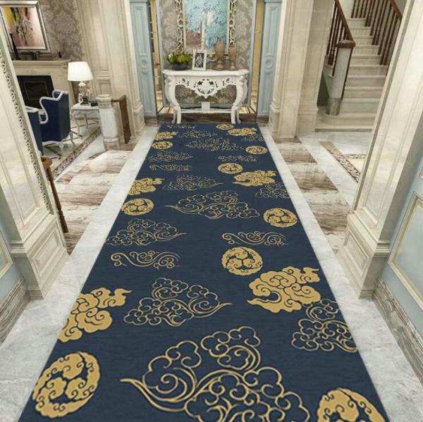 Impressão 3D Flores Tapete comercial de piso Corredor de entrada Escada Tapete de hotel
