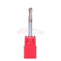 coupeur de fraise en bout de nez de boule de 1mm 3mm 4mm pour le double revêtement de TiSiN de cannelure d'acier inoxydable