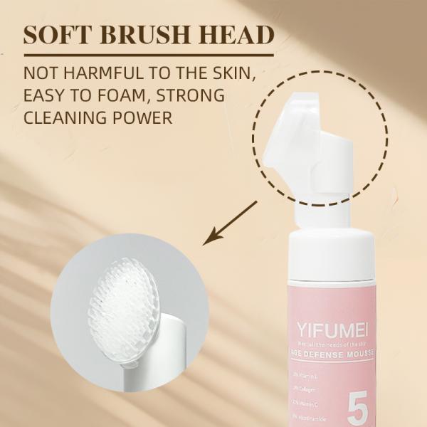 Private Label 5 in 1 Gentle Foaming Facial Cleanser Mousse Exfoliating Oil Control Makeup Remove Cleansing Mousse