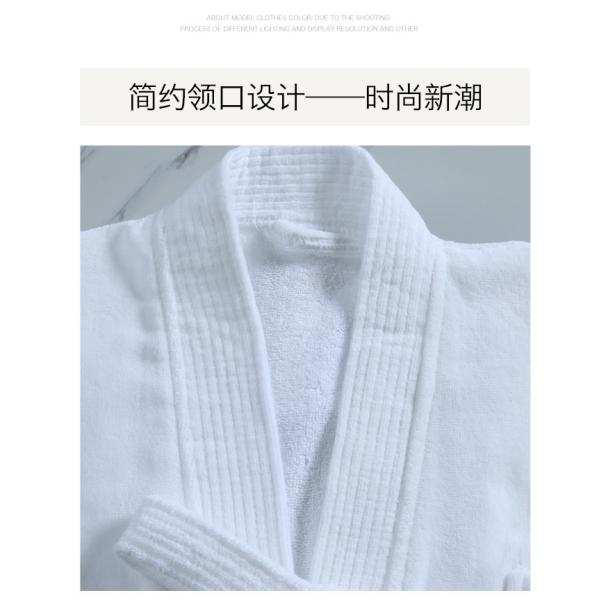 300-400г Унисексный хлопчатобумажный халат Полотенце Пижама Спа-халат Халат Профессиональный