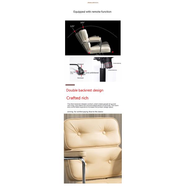 Adjustable Height Ergonomic PC Chair for Comfortable Back Support and Home Office