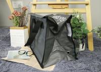 Grand sac tissé par pp recyclable épais gris avec la boucle en métal