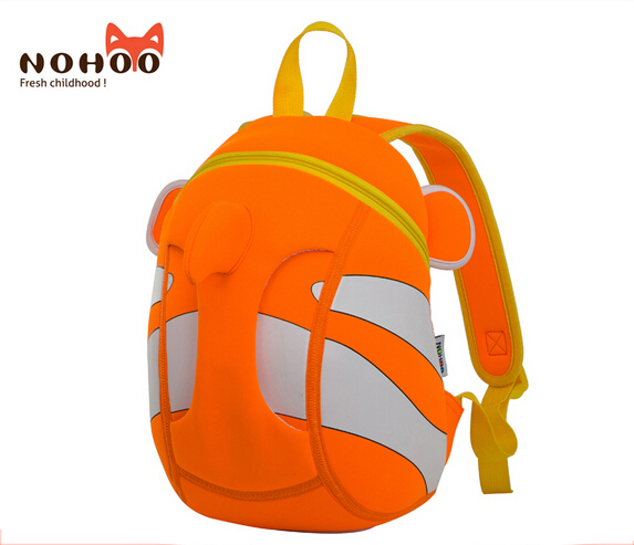 Girls Zipper School Backpack Bag ClownFish Shape , Kids School Backpack