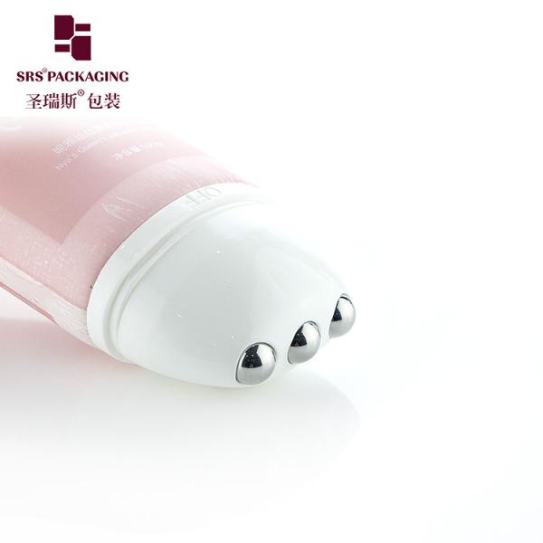 D50mm Pink PE Roller Ball Tube Oval Shape For Neck Wrinkel Massage