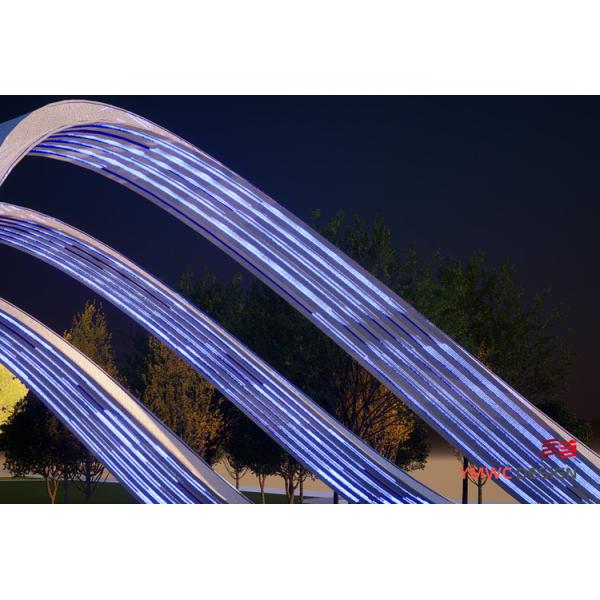 Customizable Design Modern Stainless Steel Hollowed Out Art Arch Sculpture for Outdoor