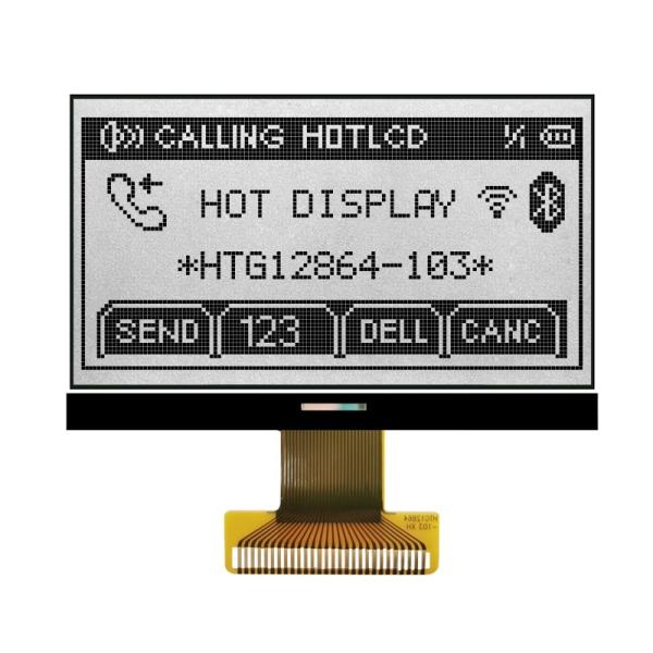 gráfico cinzento 66.52x33.24mm ST7565P HTG12864-103 do módulo do LCD da RODA DENTEADA 128X64