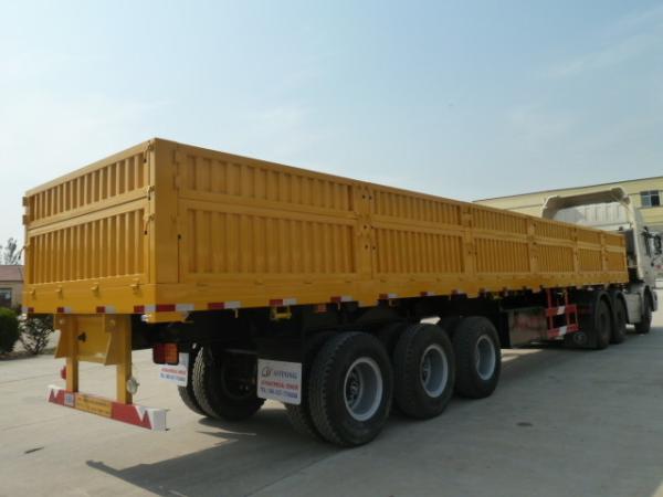 40 60 toneladas Parede lateral Cargo Semi-Carrier Trailers com 4 eixos e multifuncional
