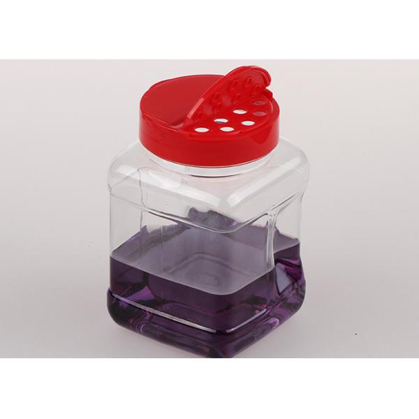 PET Plastic Spice Jar for Pepper Powder Transparent PET Seasoning Bottle with Shaker Lids for Salt Herbs