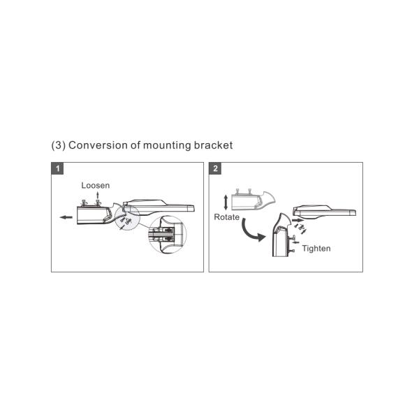 le réverbère de 100W LED IP66 pour le réverbère mené extérieur de route/rue/de bord de la route a mené la tête de cobra de réverbère