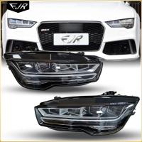 Assemblage de phares matrice pour Audi A7 Modification 2011 à 2018 Toutes les LED anciennes à nouvelles Lumière frontale Flux de lumière Direction