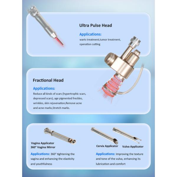 Portable 10600nm Co2 Fractional Laser Machine Pigment Removal Vaginal Tightening