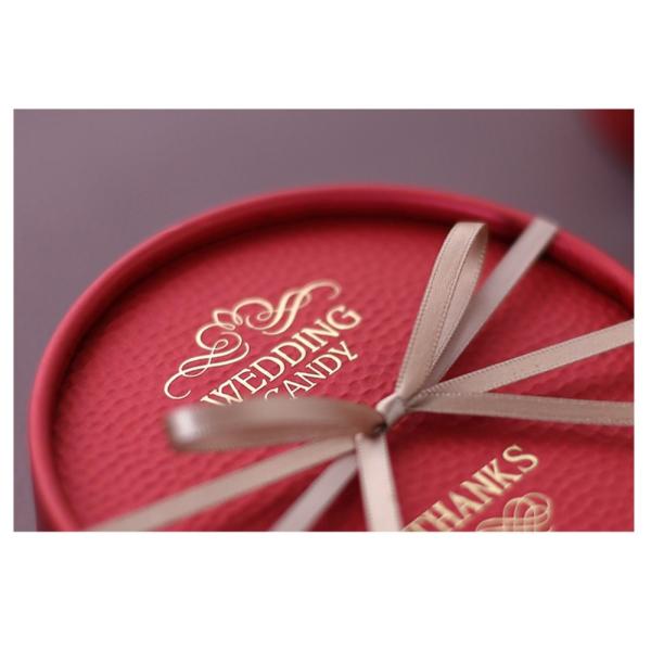 Logo personnalisé Emballage de truffe recyclable Carton rond Boîte de chocolat Favourites Cadeau Pour Souvenirs de Mariage