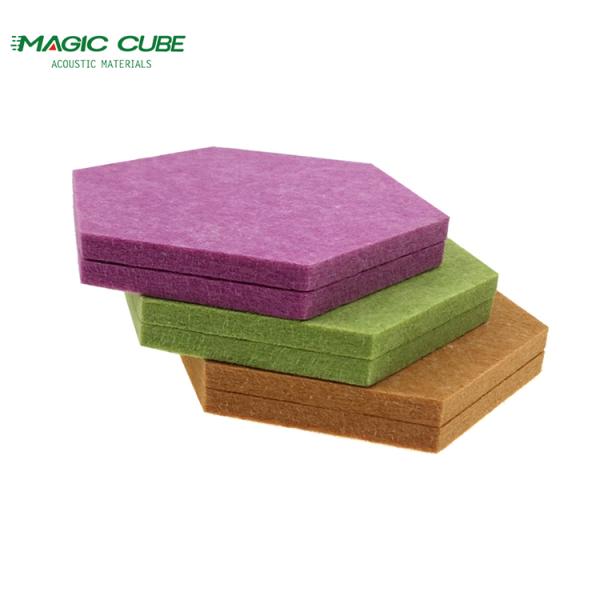High Density Fire Retardant Polyester Fiber Acoustic Board For Modern Space Decoration