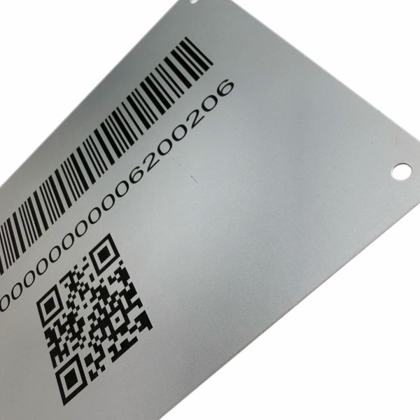 Customized Metal Barcode And QR Code Labels For Industrial Enterprise Logos