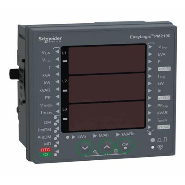 Schneider Electric METSEPM2130 EasyLogic PM2130 Электроэнергетический счетчик 31-й гармонический, светодиодный, RS485, класс 0.5S