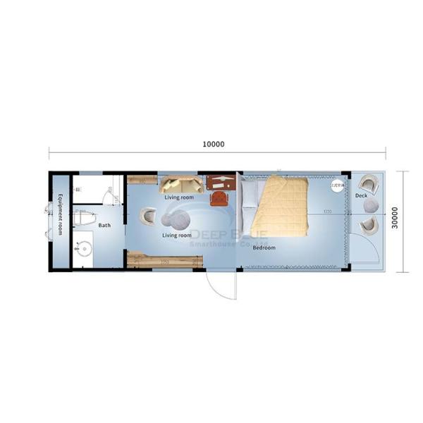 Prefab Light Steel Space Frame Tiny Building Portable House On Wheels